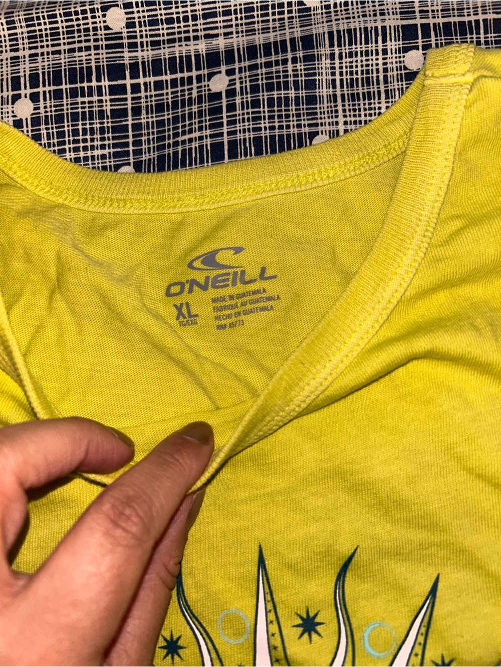 O'Neill Bright Yellow Graphic Tank Top - Picture 3 of 7